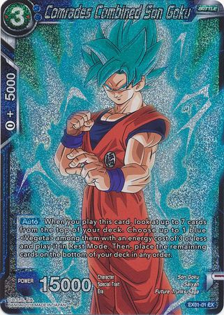 Comrades Combined Son Goku (Foil) (EX01-01) [Mighty Heroes]