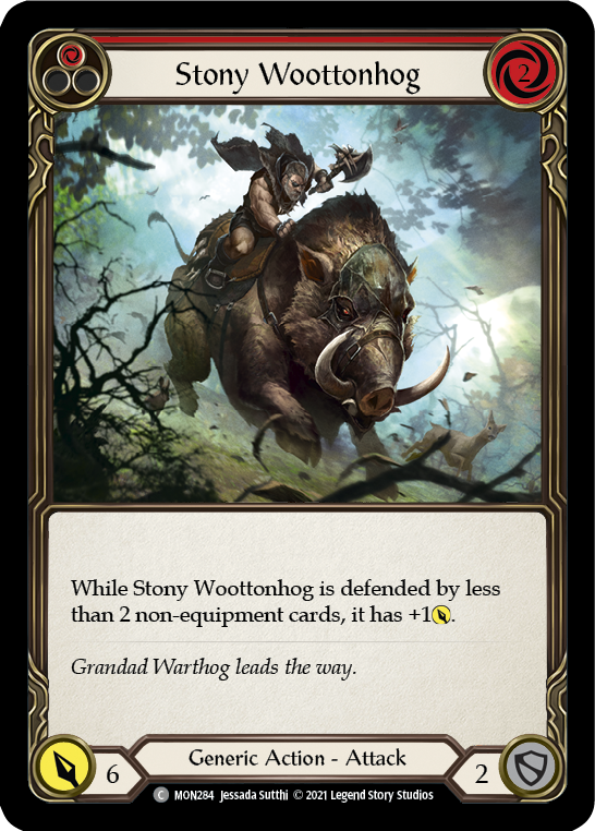Stony Woottonhog (Red) [MON284] 1st Edition Normal