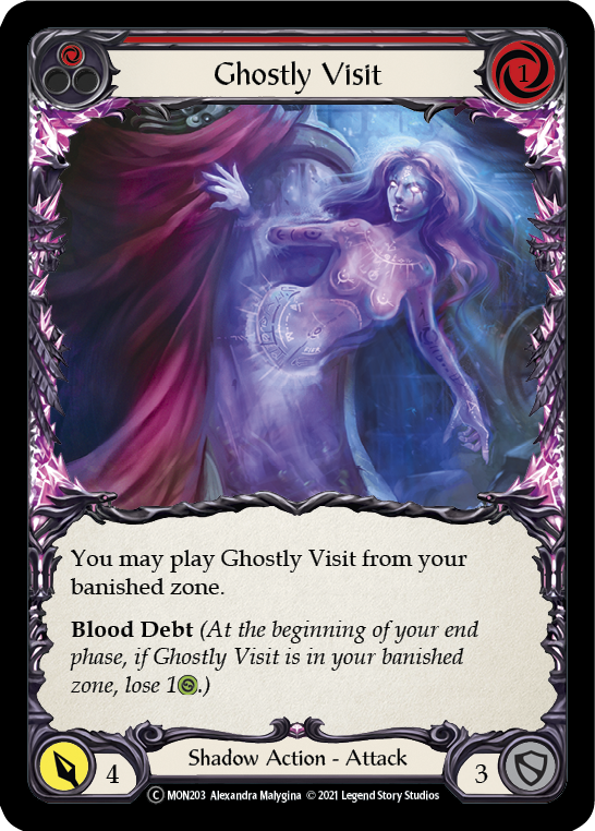 Ghostly Visit (Red) [U-MON203-RF] Unlimited Rainbow Foil